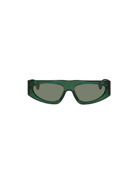 Bottega Veneta Green Rectangular Sunglasses
