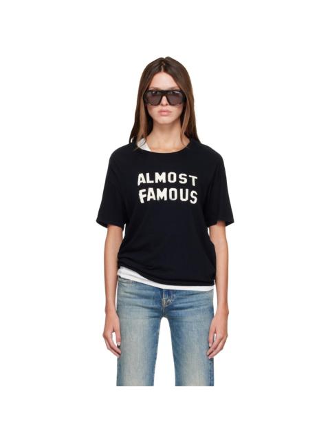 R13 Black 'Almost Famous' Relaxed T-shirt