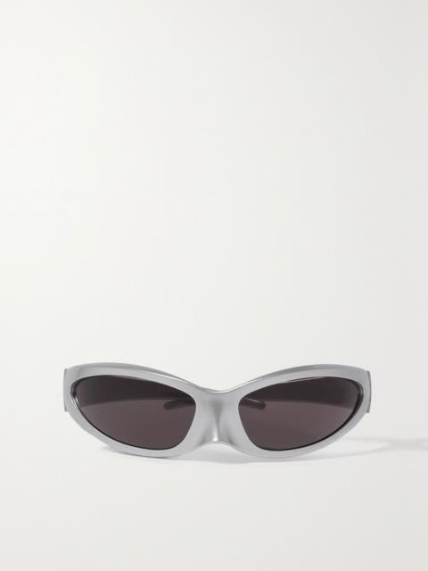 BALENCIAGA Cat-eye acetate sunglasses Gray