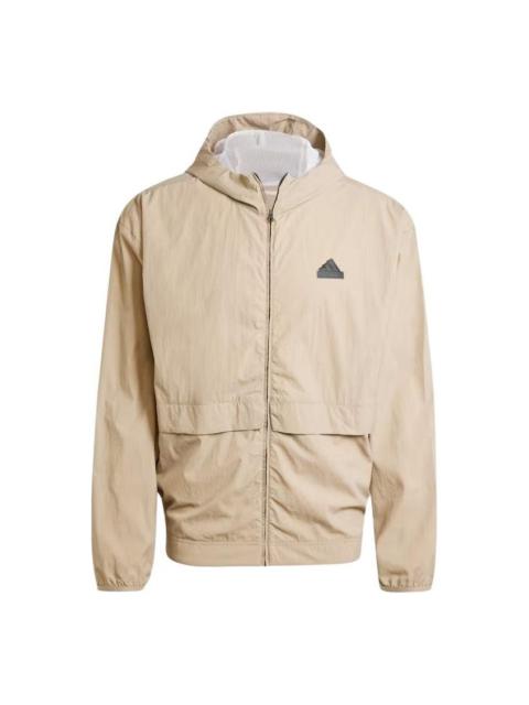 adidas adidas City Escape Full-Zip Hoodie Asia Sizing 'Beige' IS9284