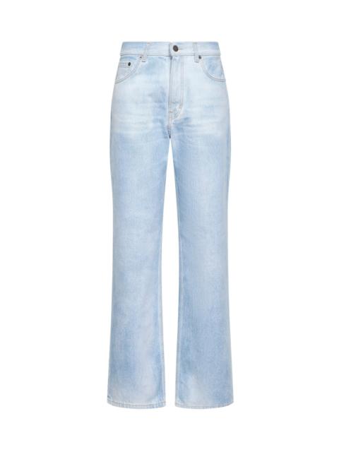 HAIKURE Blue cotton denim Korea slightly flared jeans
