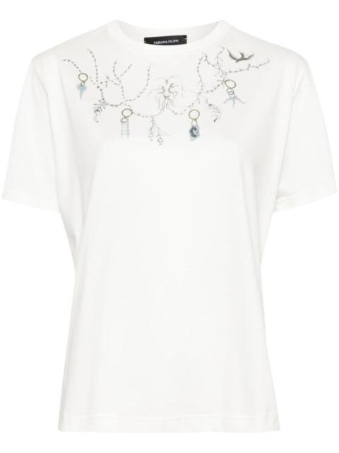 FABIANA FILIPPI Fabula-print cotton T-shirt