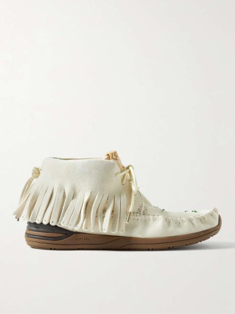 FBT Shaman-Folk Fringed Beaded Suede Boots