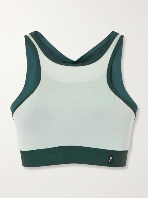 On Performance recycled sports bra Blue