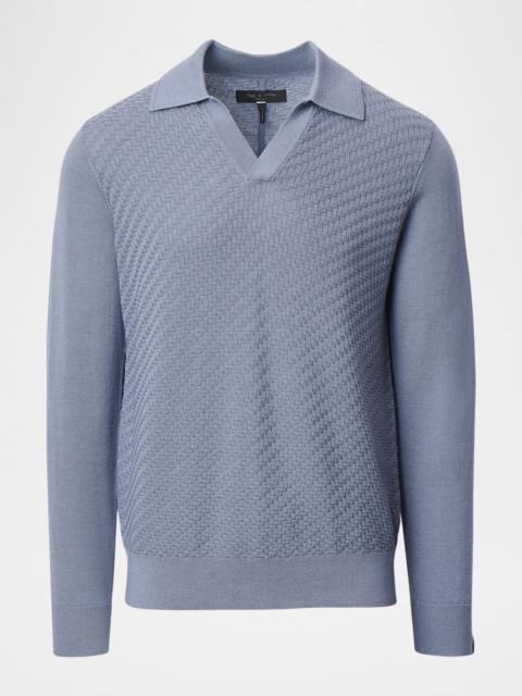 Men's Charles Wool Johnny Collar Polo Sweater
