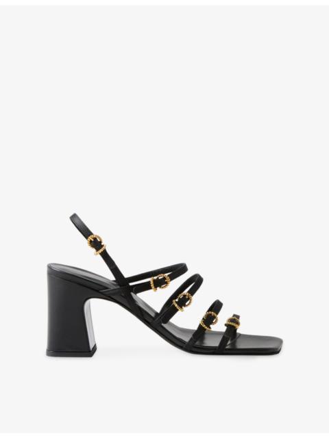 Claudie Pierlot Strappy Satin Heeled Sandals