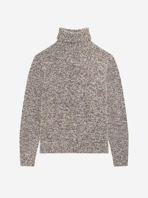 The Kooples BEIGE AND WHITE TURTLENECK SWEATER
