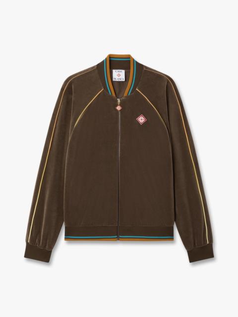 CASABLANCA Dark Brown Velour Track Jacket | Casablanca Paris