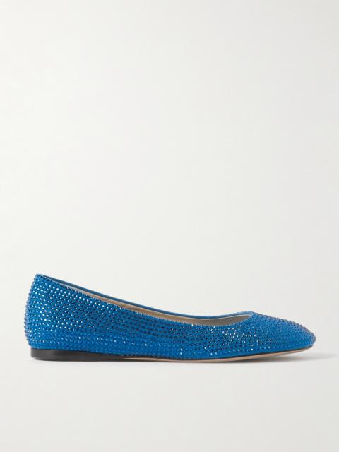 Loewe Toy Crystal-embellished Suede Ballet Flats
