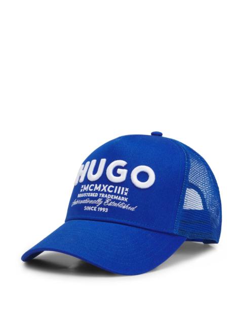 HUGO COTTON-TWILL CAP WITH EMBROIDERED LOGO