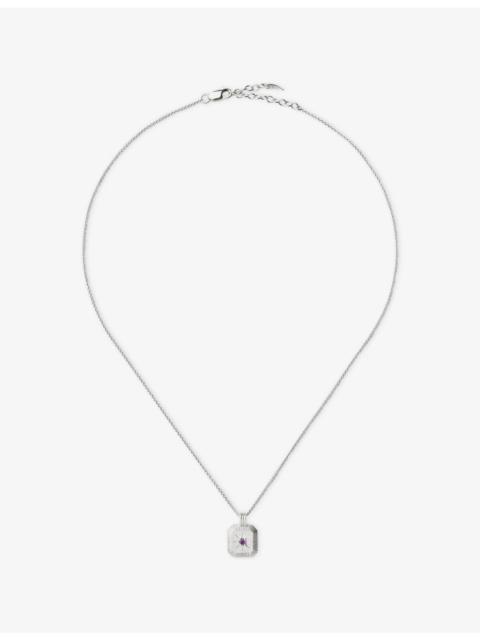 MISSOMA February Birthstone Sterling-Silver And Crystal Pendant Necklace