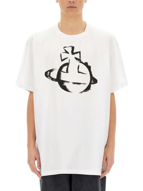 Vivienne Westwood T-SHIRT OVERSIZE STENCIL ORB