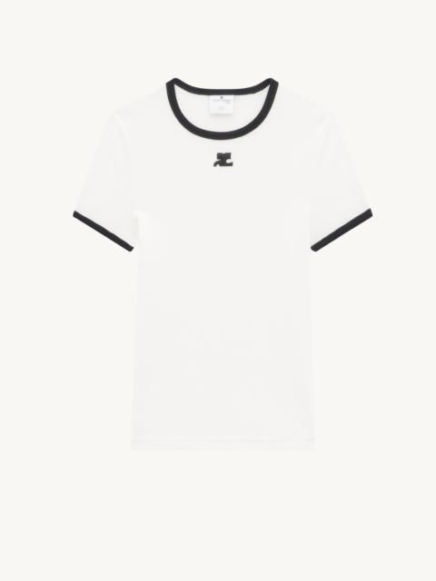 courrèges T-SHIRT BUMPY CONTRAST REEDITION