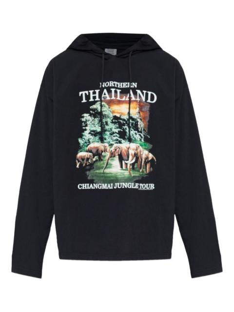 VETEMENTS printed hooded hoodie