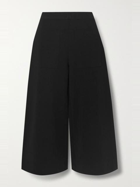 Stella McCartney Cropped stretch-knit wide-leg pants