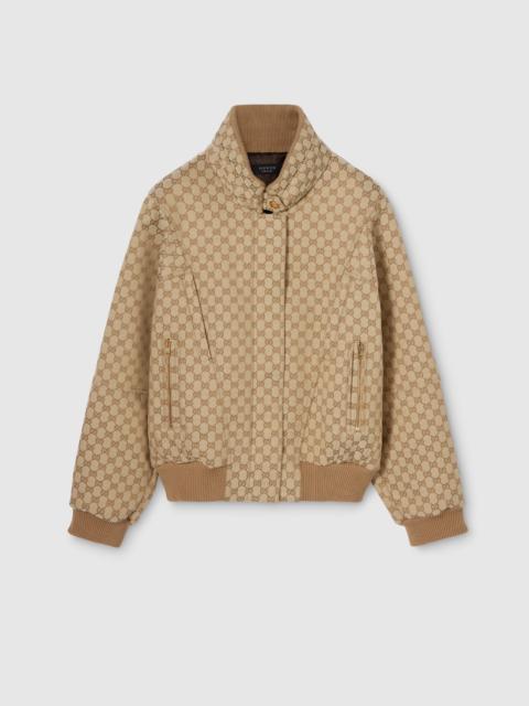 GUCCI GG cotton canvas fabric zip jacket