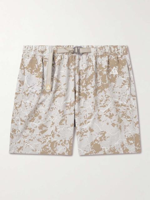 Nike ACG Trail Straight-Leg Belted Camouflage-Print Recycled Shell Shorts