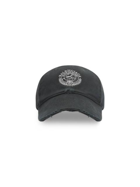 BALENCIAGA Men's Scissors Crest Cap in Black