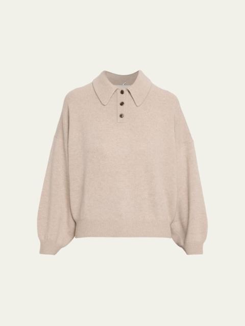 LISA YANG Etta Cashmere Polo Sweater