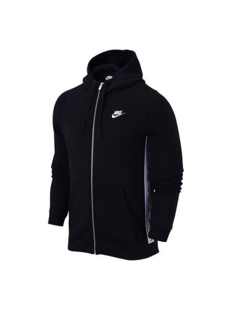 Nike Nike Logo Fleece Stay Warm Casual Sports Hooded Jacket Black CV4586-010