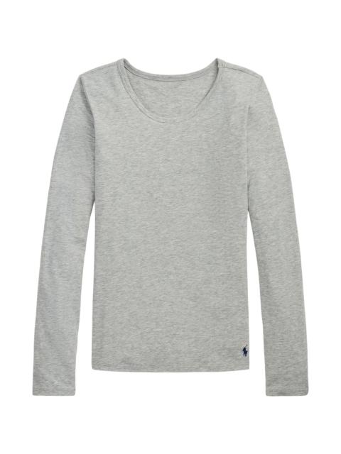 Polo Ralph Lauren Women's Base Layer Heathered Stretch-Cotton T-Shirt - Heather Grey