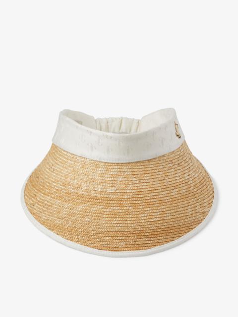 Ondine
Latte JC Monogram Jacquard Silk, Modal and Raffia Visor