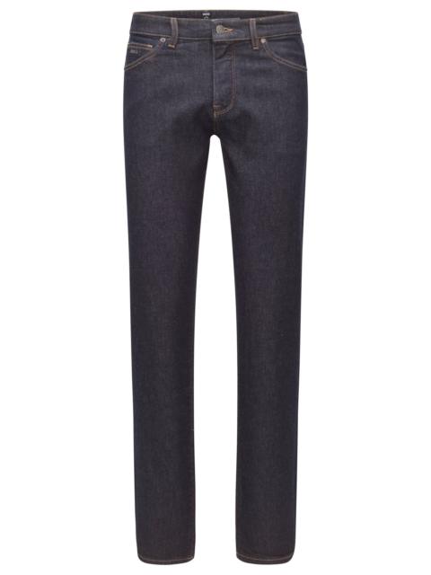 BOSS REGULAR-FIT JEANS IN DARK-BLUE COMFORT-STRETCH DENIM