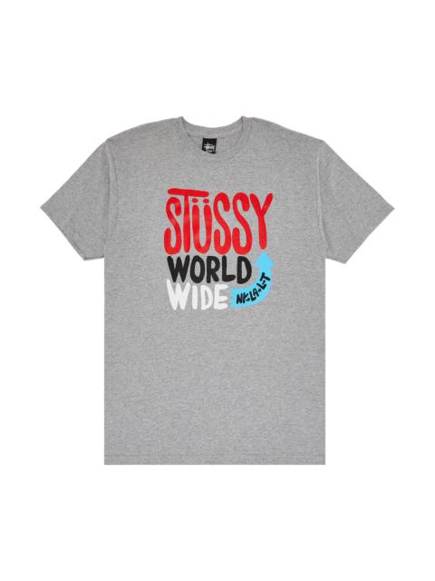 Stussy World Wide Tee 'Grey Heather'