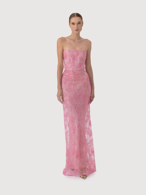 SAU LEE COURTNEY STRAPLESS MAXI DRESS