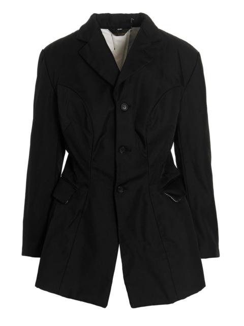 Maxi Split Blazer Jacket Jackets Black