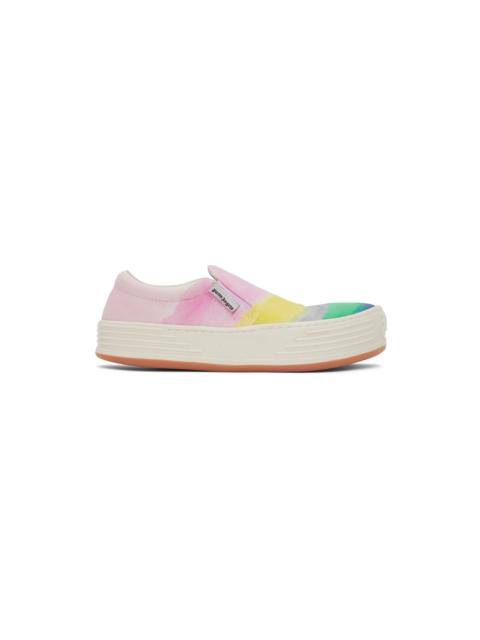 Palm Angels Multicolor Canvas Stripe Sneakers