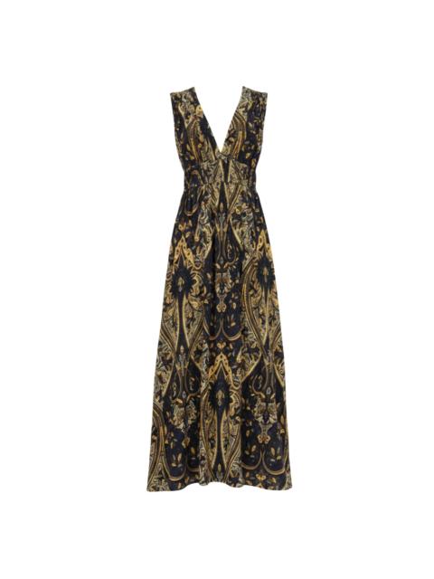 ULLA JOHNSON Ursula V-Neck Jersey Dress