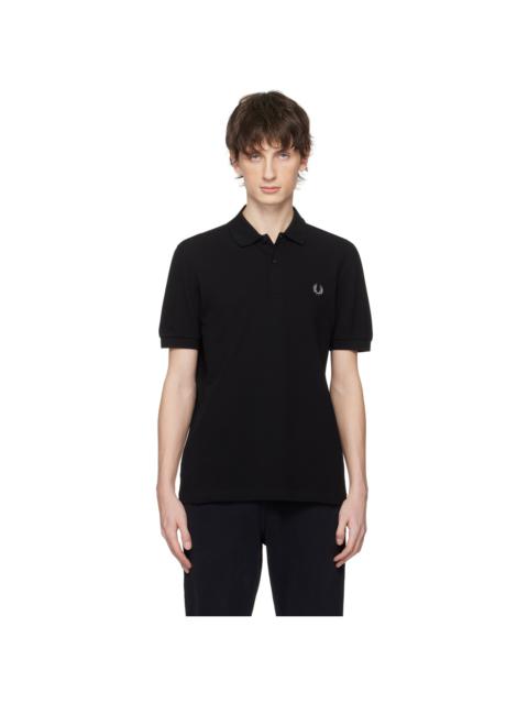 Black Embroidered Polo