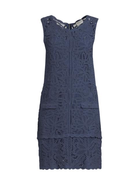 MILLY Women's Crochet Cotton Cover-Up Minidress - Navy
