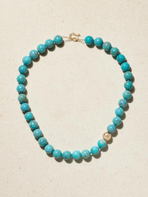 MATEO 14-karat Gold Turquoise Necklace