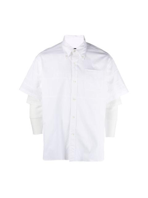 UNDERCOVER double-layered long-sleeved cotton shirt