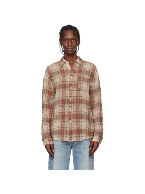 HOPE Brown Wide-Fit Shirt