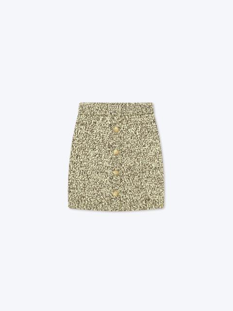 JUANA - Mouliné mini skirt - Lime