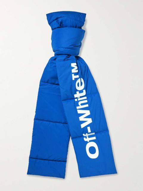 Off-White Bounce Logo-Print Quilted Padded Shell Scarf