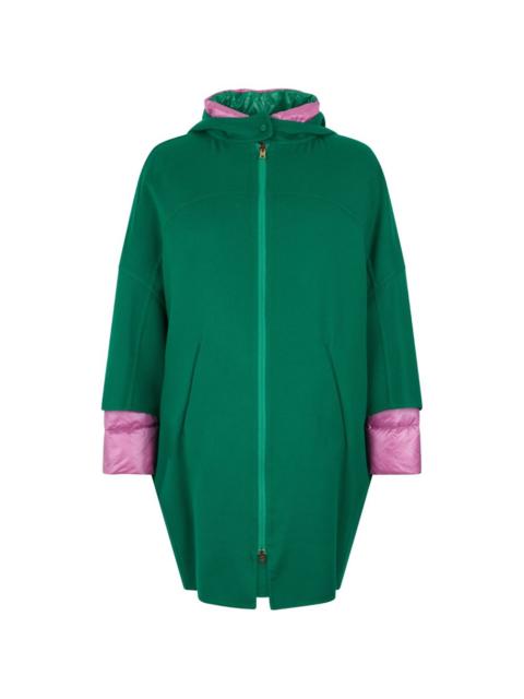 Herno contrasting-cuff single-breasted coat