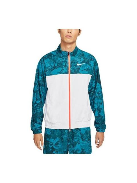 Nike Court Splicing Tennis Sports Jacket Green Dark green DA4063-301