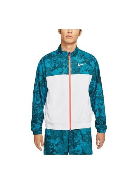 Nike Nike Court Splicing Tennis Sports Jacket Green Dark green DA4063-301