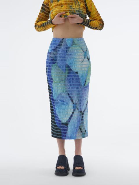SUNNEI EMBROIDERED STRETCH SKIRT WITH FLOWER PRINT