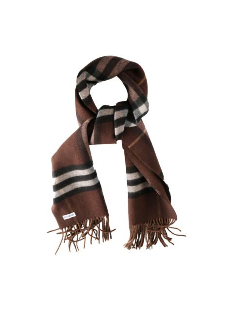 Burberry check-pattern fringed scarf