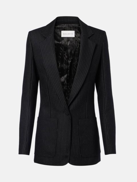 NINA RICCI Pinstripe wool-blend blazer