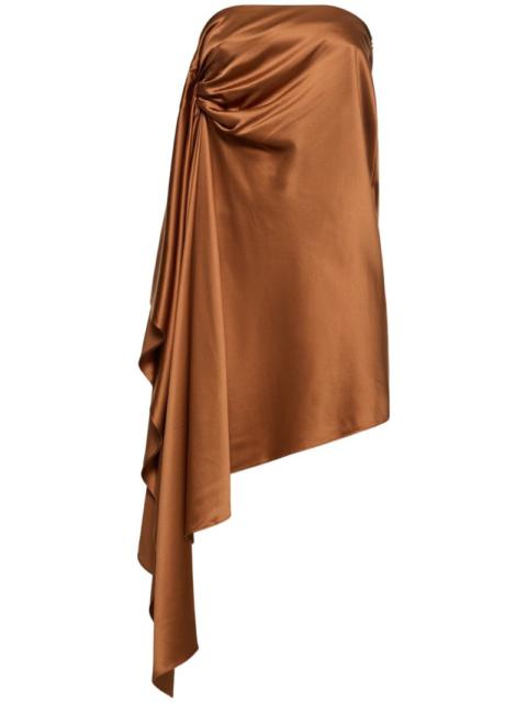 Cusco draped silk mini dress