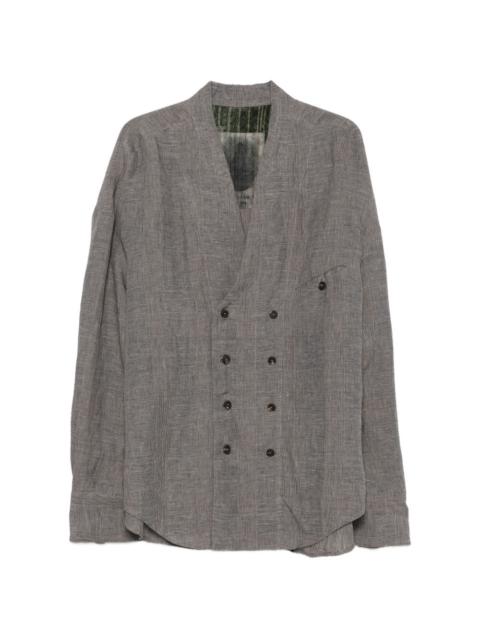 Ziggy Chen Prince of Wales double-breasted jacket
