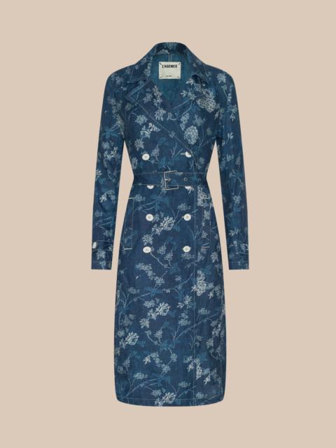 L'AGENCE Bradley Linen Trench Coat