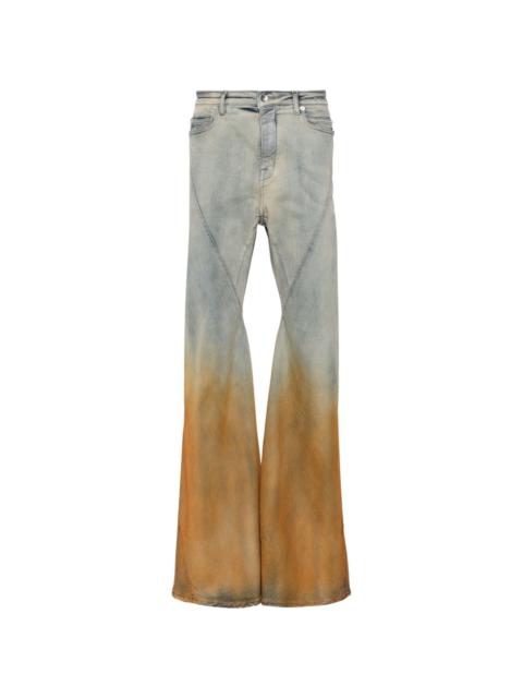 Rick Owens DRKSHDW ombrÃ©-effect bootcut jeans
