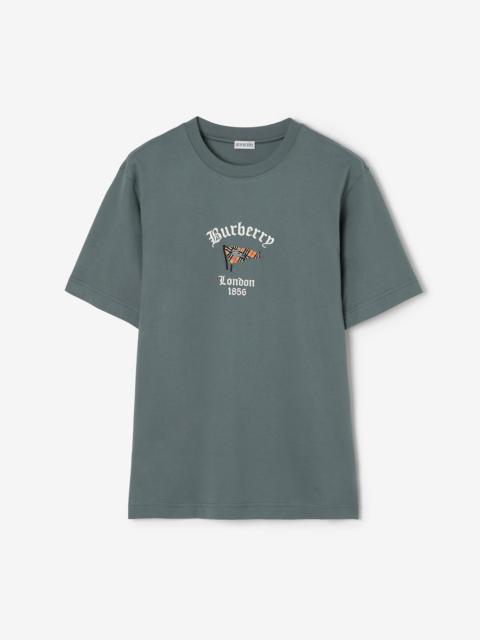 Burberry Check Flag Cotton T-shirt